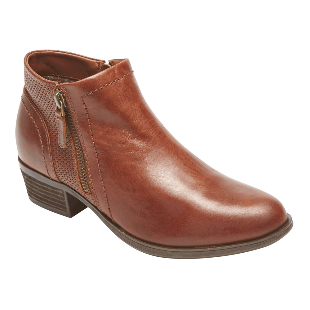 Rockport Singapore Womens Booties - Cobb Hill Oliana Brown - MB9748206